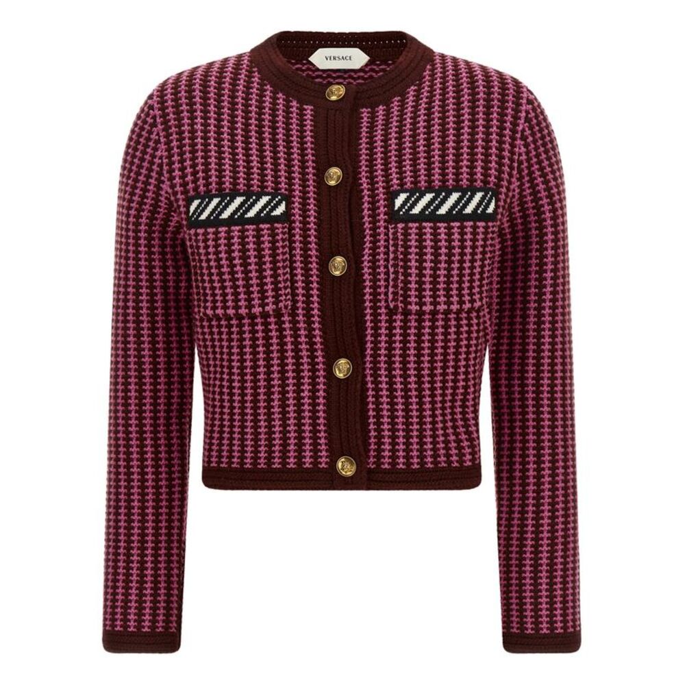 Versace Multicolor Virgin Wool Women's Cardigan